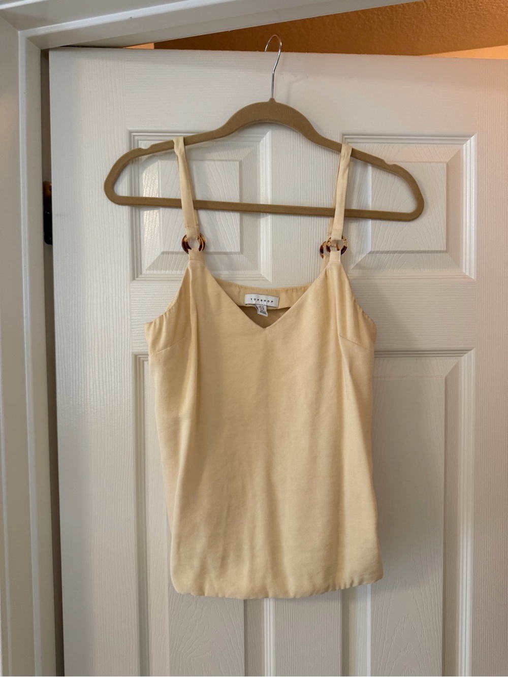 Topshop Butter yellow tank top